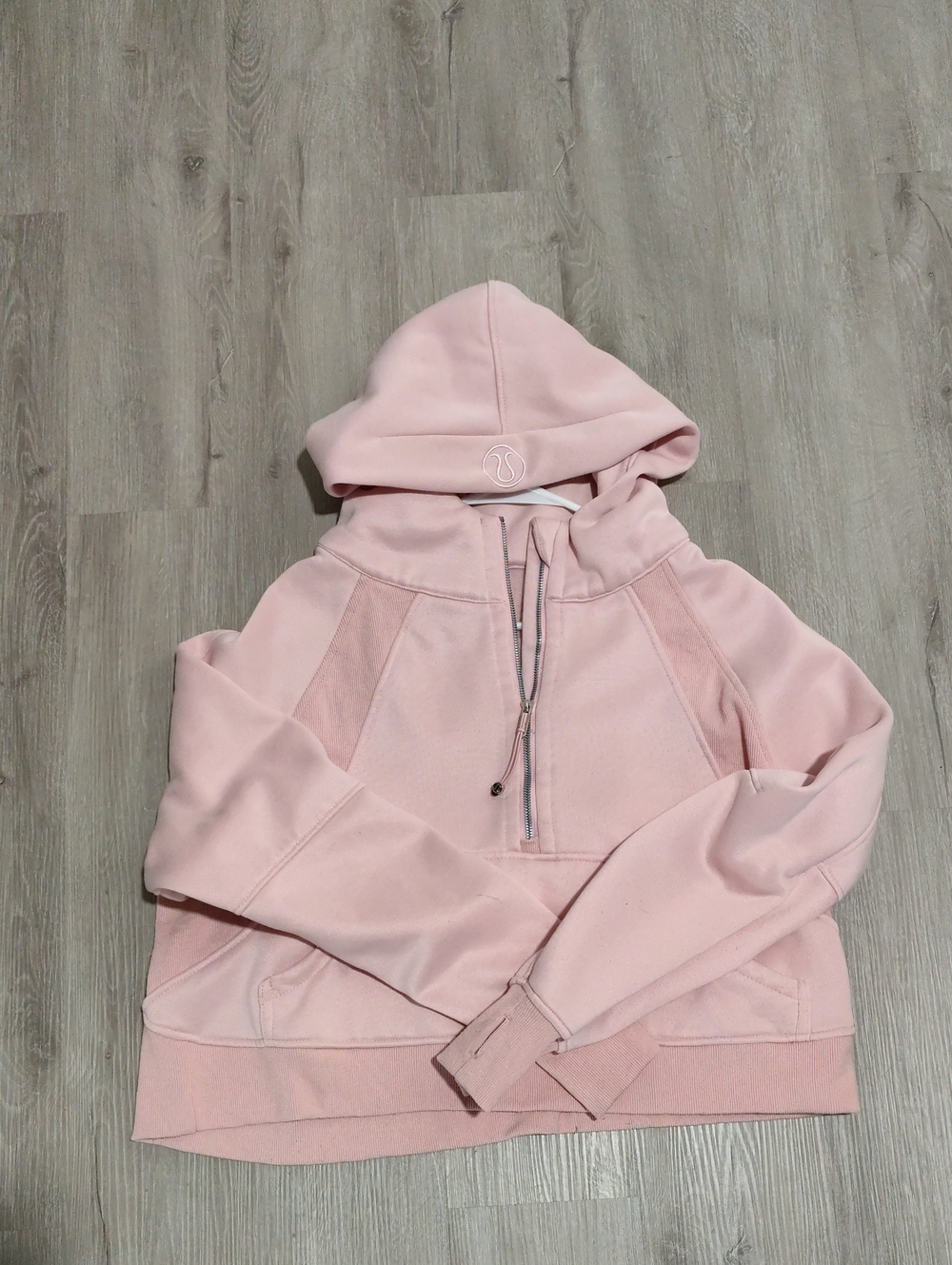 lululemon athletica Pink Off-the-Shoulder Hoodie Sweater